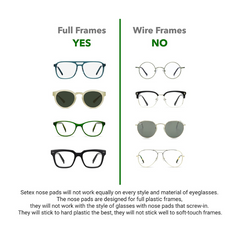 Black Anti-Slip Nose Pads | Setex - 1mm - 5 Pack