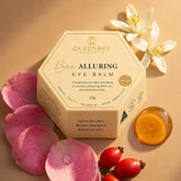 QueenBee Secrets BEE Alluring Eye Balm 20g gold tin with cream hexagonal box