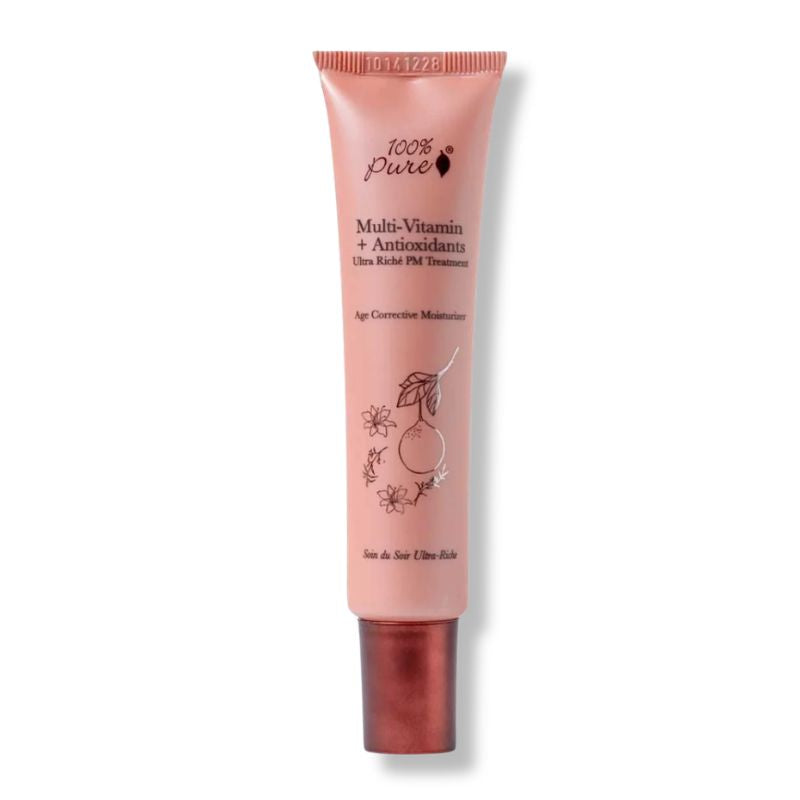 100% Pure Multi-Vitamin Antioxidants PM Treatment pink tube 43ml