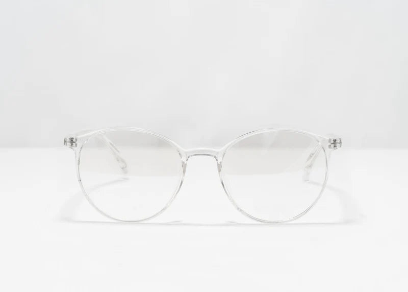 Clear White Anti Blue Light Adult Glasses with UV Filtering FDA Approved