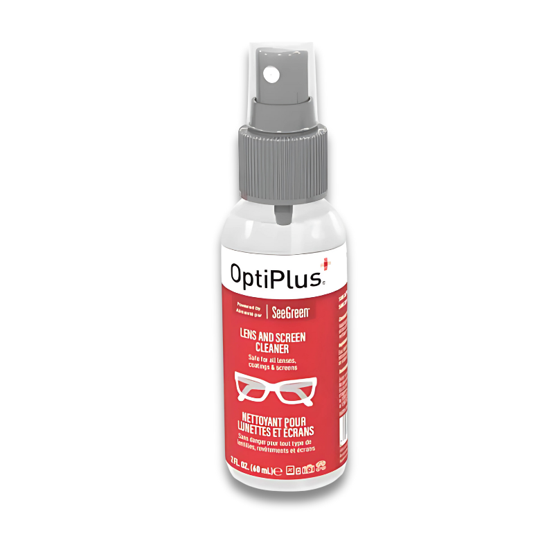 Alcohol Free Lens and Screen Spray Cleaner OptiPlus Streak Free 60ml | Bio-degradable | Cruelty Free