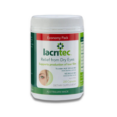 Lacritec Dry Eye Relief Supplement 60 or 200 Capsules