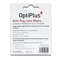 Anti Fog Lens Wipes OptiPlus 60 wipes 8"x 5" Pre-Moistened for Glasses, Laptops Screens, Smart Phones, Optical Lens