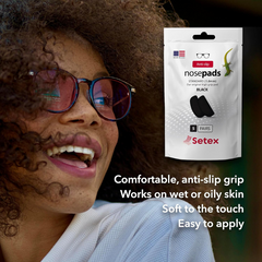 Nose Pads Black Anti Slip 1mm | Standard Size | 5 Pairs