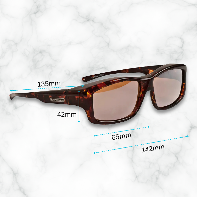 Fitover Sunglasses Jonathan Paul Extra Large Tortoiseshell Amber