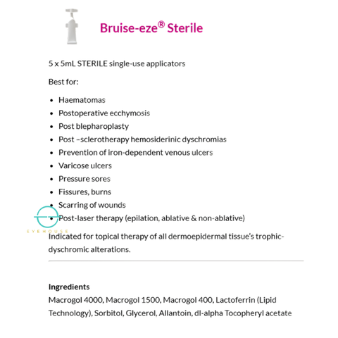 Bruise-eze® - Sterile Lactoferrin Topical - 5pack