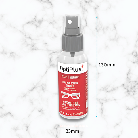 Alcohol Free Lens and Screen Spray Cleaner | OptiPlus Streak Free 60ml | Bio-degradable | Cruelty Free