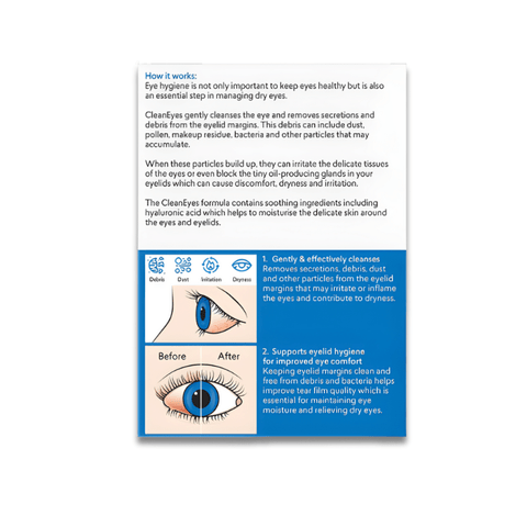 Eyelid Refreshing Cleansing Wipes | Hyaluronic Acid | BioRevive