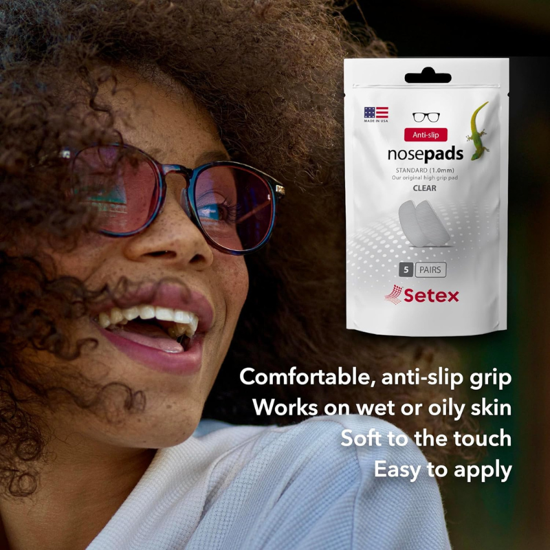 Nose Pads Clear Anti Slip 1mm | Standard Size | 5 Pairs