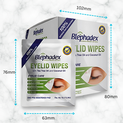 Blephadex Eyelid Wipes with Tea Tree & Coconut Oil (30 Pack)