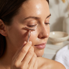 Oil Gland and Lymphatic Massager Rose Gold Metal