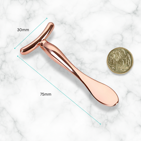 Oil Gland and Lymphatic Massager Rose Gold Metal