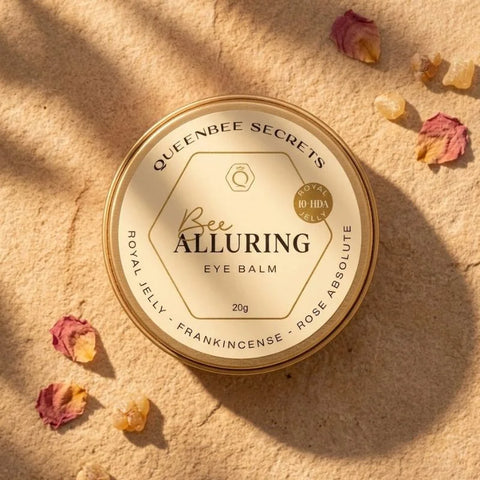 QueenBee Secrets BEE Alluring Eye Balm 20g, royal jelly and frankincense balm for the eye area