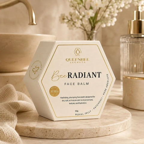 QueenBee Secrets BEE Radiant Face Balm 50g, Australian-made royal jelly face balm