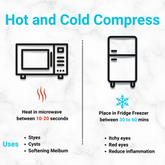 Eye Mask Hot and Cold Use | Reusable with Soft Gel Beads