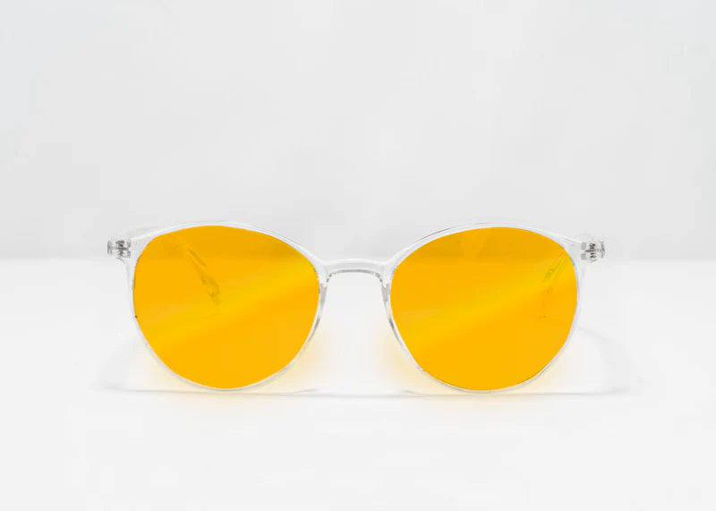 Clear White Anti Blue Light Adult Glasses for Evening FDA Approved