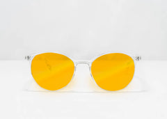 Clear White Anti Blue Light Adult Glasses for Evening FDA Approved