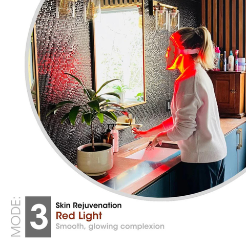Fringe Red Light Face Mask - Wireless LED Light Therapy Mask
