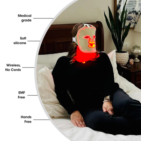 Fringe Red Light Face Mask - Wireless LED Light Therapy Mask
