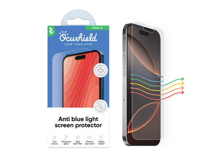 Anti blue light screen protector for iPhone