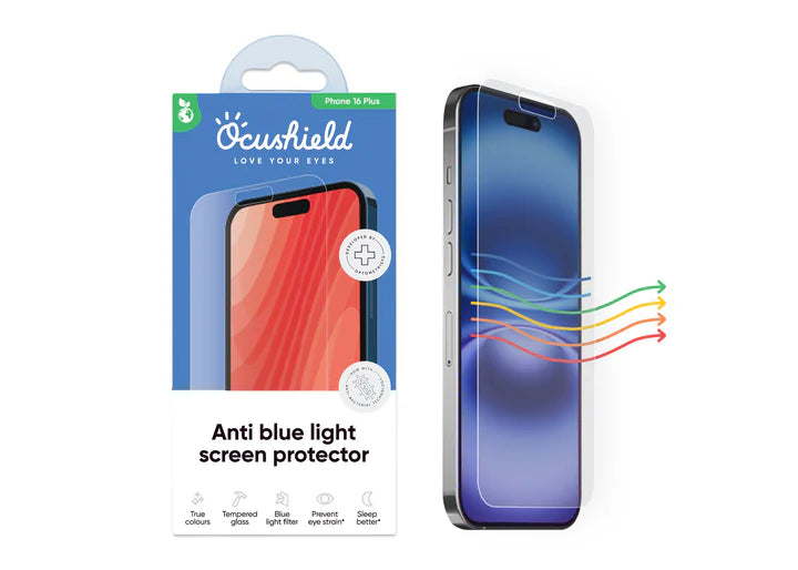 Anti blue light screen protector for iPhone