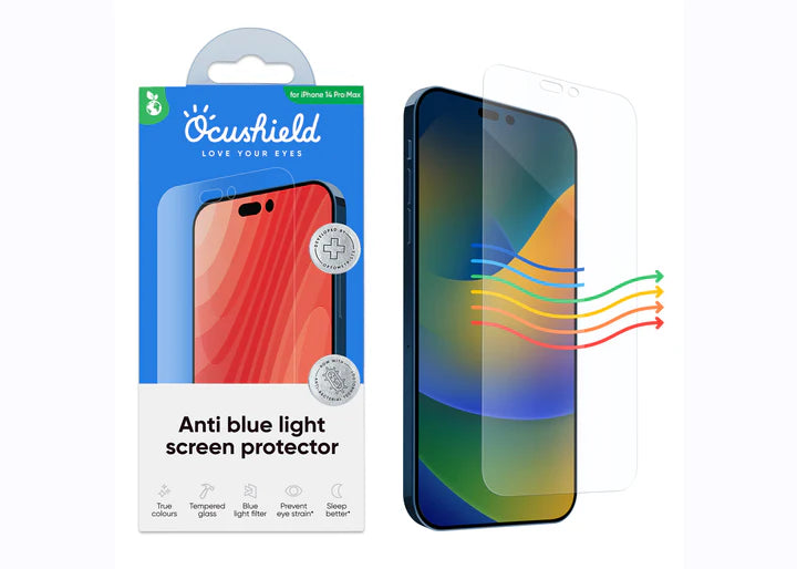 Anti blue light screen protector for iPhone