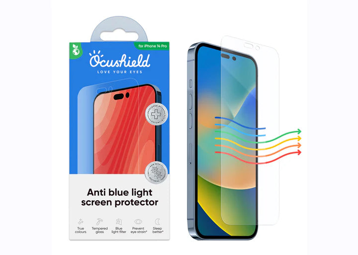 Anti blue light screen protector for iPhone