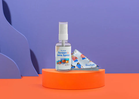 Ocushield lens cleaning spray | 30ml with microfiber cloth | For blue light & UV glasses