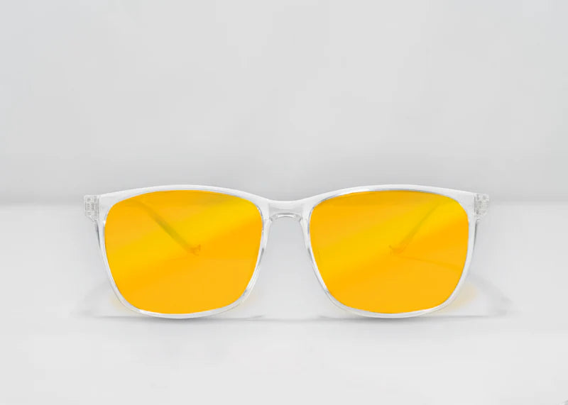 Clear White Anti Blue Light Adult Glasses for Evening FDA Approved
