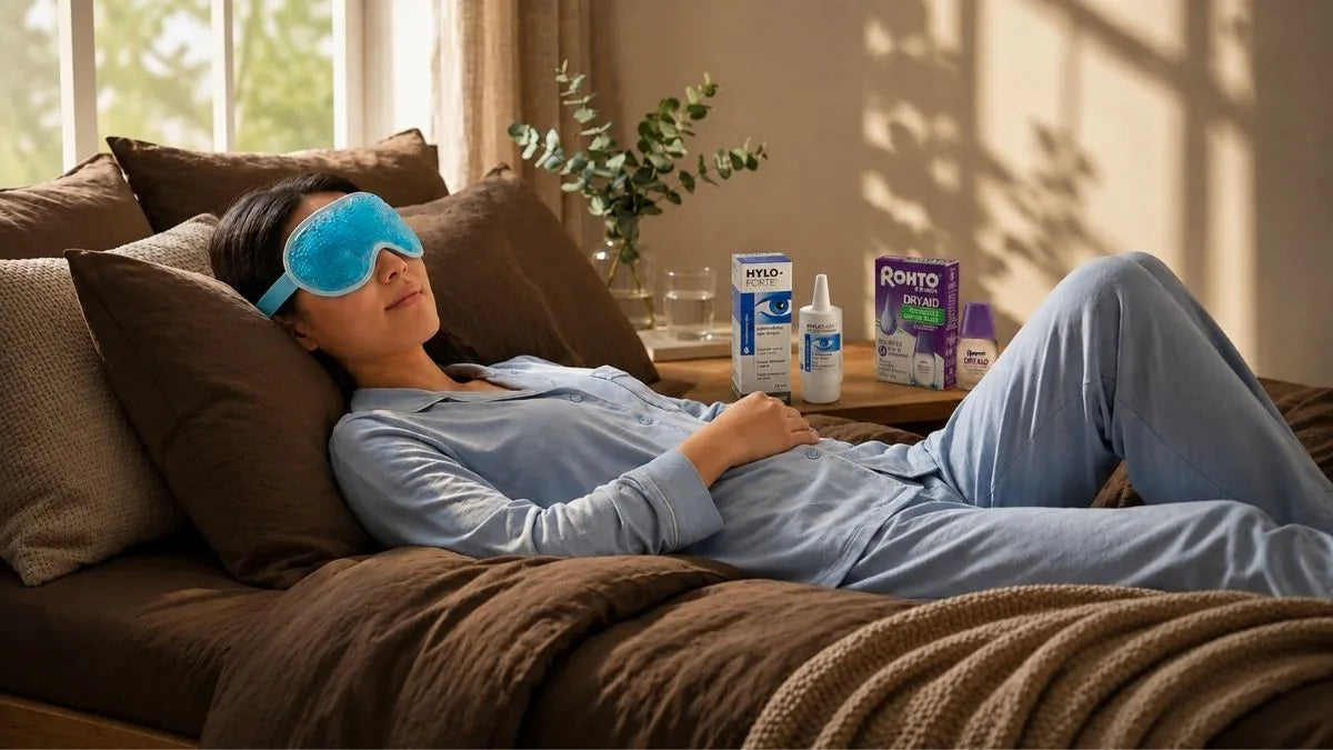 Warm compress routine for dry eye treatment