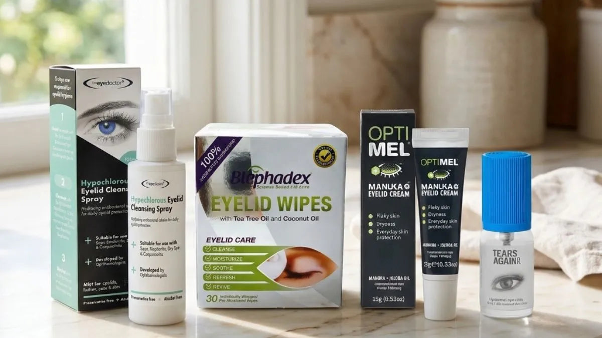 Range of Eyehouse products laid out