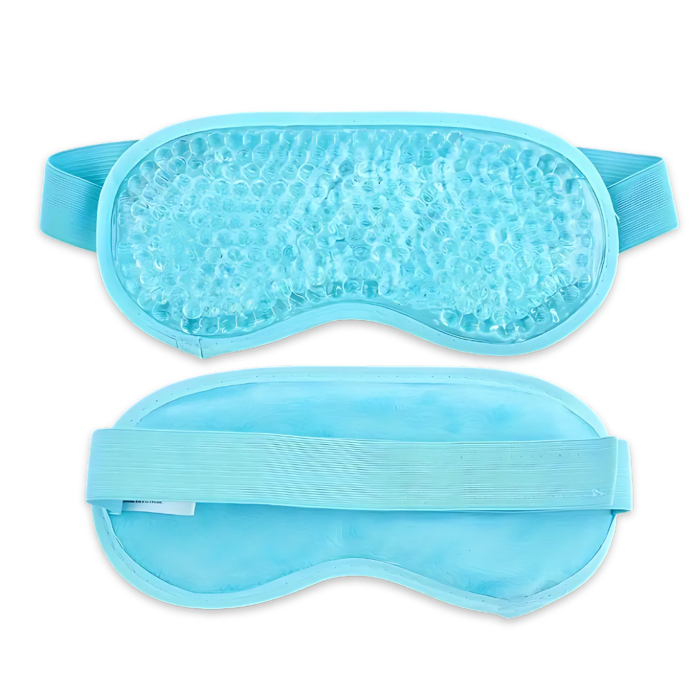 Hot and Cold Reusable Blue Eye Mask with Flexible Gel Beads