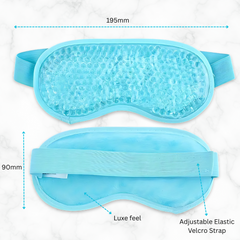 Hot and Cold Reusable Blue Eye Mask with Flexible Gel Beads